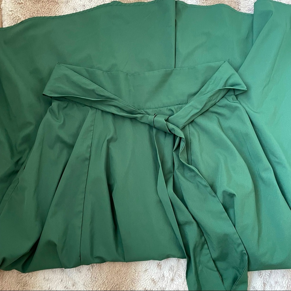 Shein green double split maxi skirt